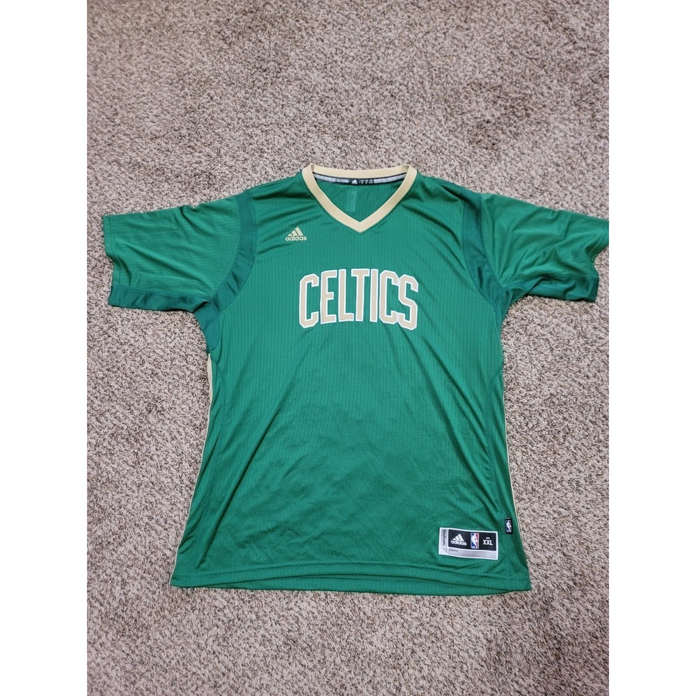 Swingman Adidas NBA Boston Celtics Short Sleeved Jersey Men's 2XL Blank